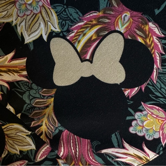 Rare Disney Minnie Mouse Disney Leggings with Floral Paisley Pattern - Picture 5 of 6